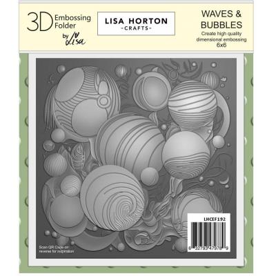 Lisa Horton Crafts 3D Embossing Folder - Waves & Bubbles